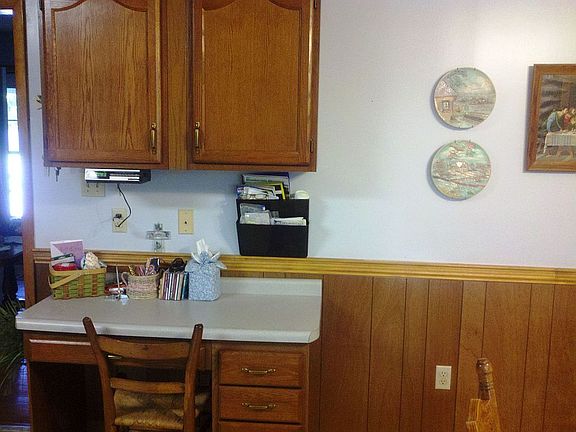 Desk in kitchen