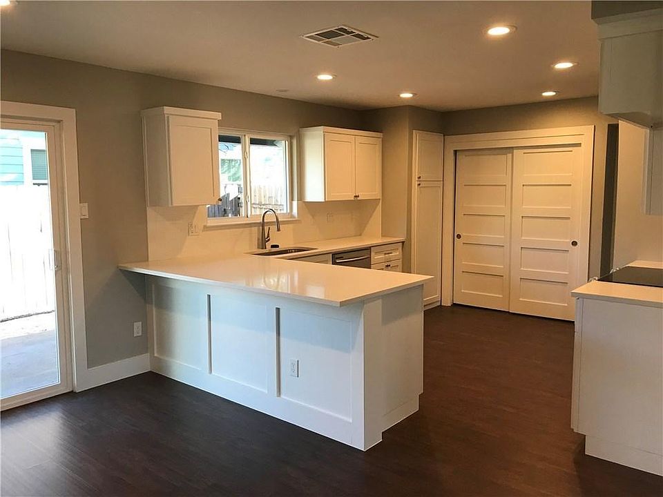 Custom kitchen. New stainless side-by-side fridge coming soo