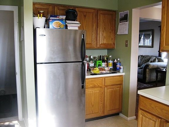 more of kitchen - door leads to finished basement