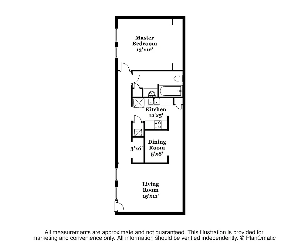 Floor plan 1x1A