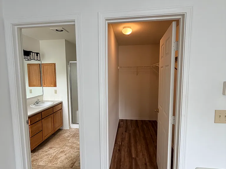 Master bathroom and closet
