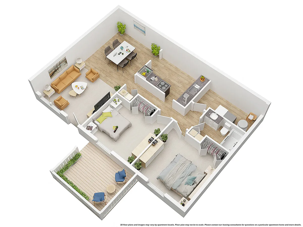 Floor plan 2 BED 1 BATH