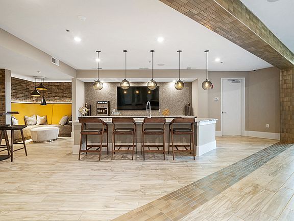 Resident Lounge with Demo Kitchen and Co-Working Spaces