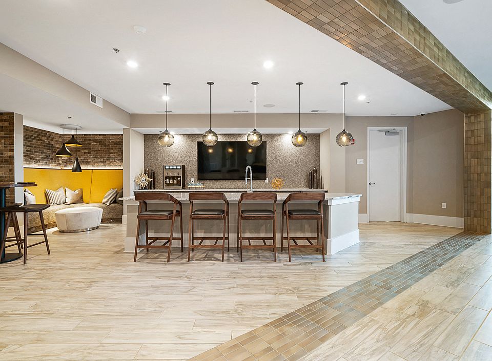 Resident Lounge with Demo Kitchen and Co-Working Spaces