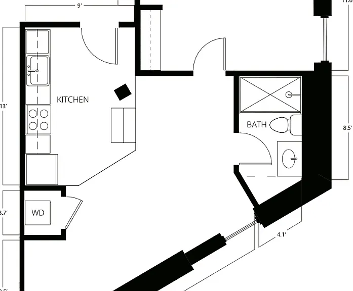 1 Bed | 1 Bath | 602-627 SQ FT 1 Bed | 1 Bath | 602-627 SQ FT