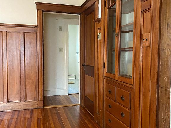 Dining room with built-in china cabinet
