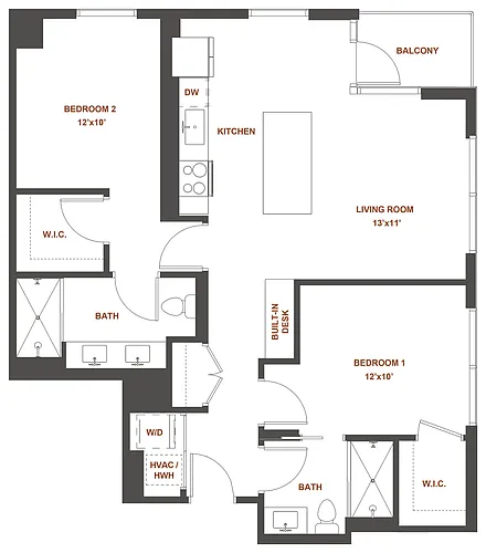Floor plan 2-A