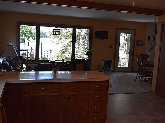 kitchen and living room