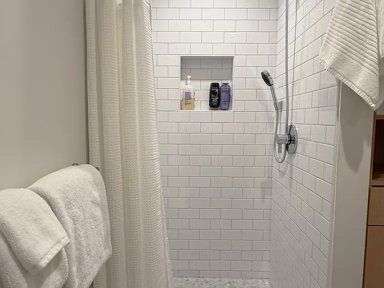 Bathroom Walk-in Shower With Handheld Sprayer