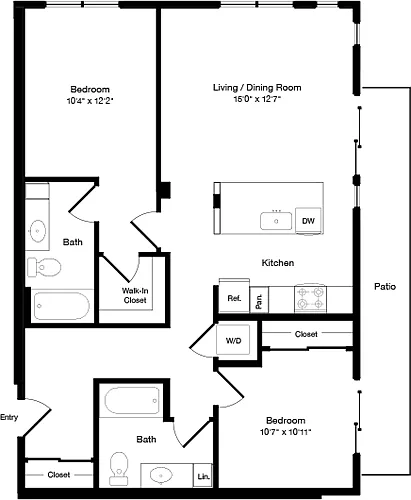 Floor plan B1 West- Floor 2