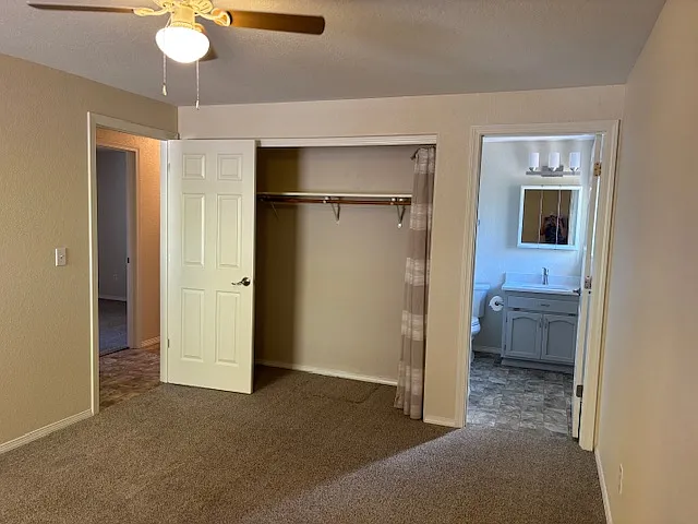 Master bedroom with full bath