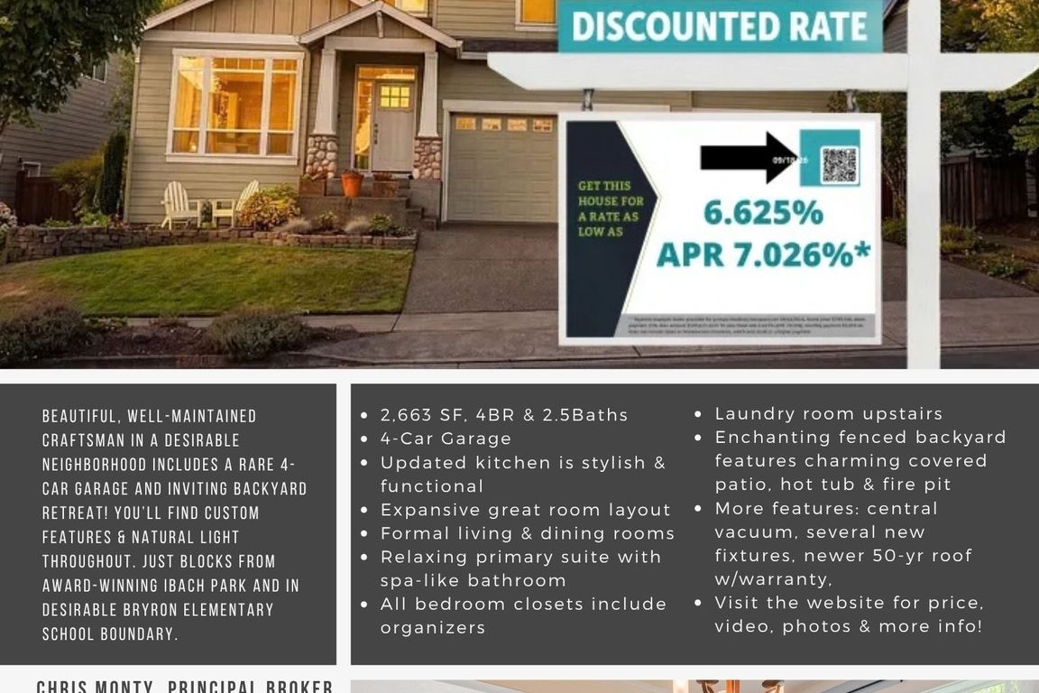REDUCED RATE for BUYERS as low as 6.625% (APR 7.026%) as of 09/18/26 through List & Lock™. This is a seller paid rate-buydown that reduces buyer's interest rate & monthly payment.
