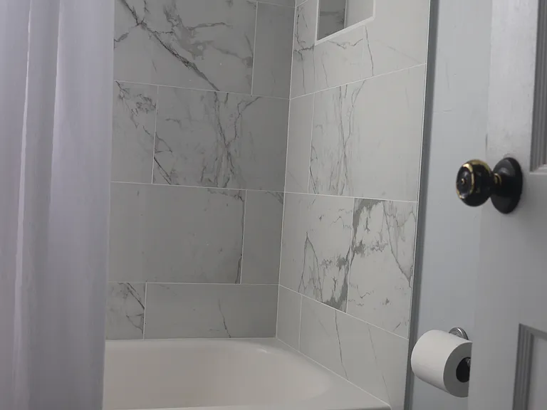 Remodeled bath.