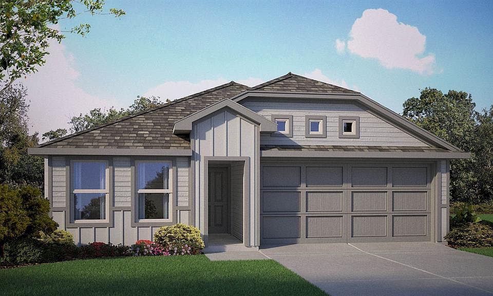 Front Elevation-D.R. Horton''s Baylor floor plan elevation- Y- All Home and community information, including pricing, included features, terms, availability and amenities, are subject to change at any time without notice or obligation. All Drawings, pictures, photographs, video, square footages, floor plans, elevations, features, colors and sizes are approximate for illustration purposes only and will vary from the homes as built.