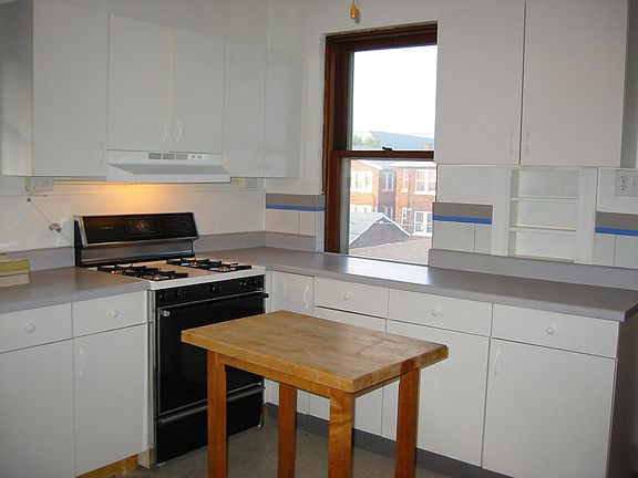 Kitchen, faced toward back of apartment