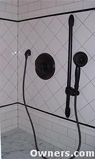 Highend bronze tiled shower