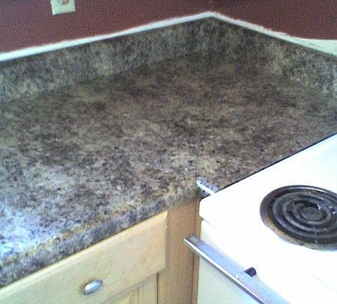 new counter tops in bathroom and kitchen