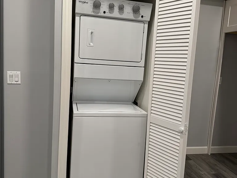 washer/dryer inside the unit