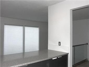 New Kitchen Overlooks Vaulted Livingroom