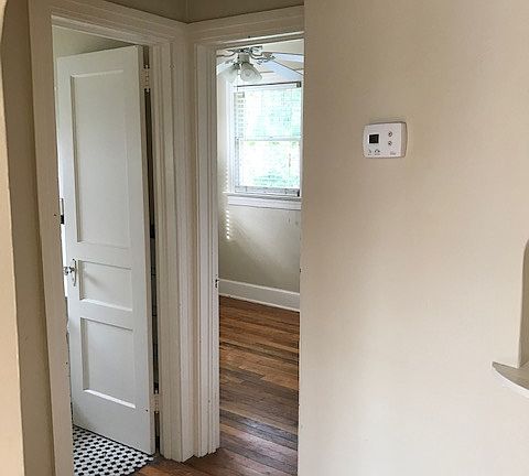 View from living room to hallway