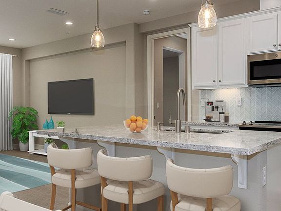 Virtually Rendered Kitchen Living Spaces