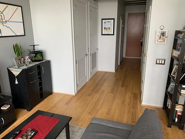newer picture of condo unit hall from door entrance