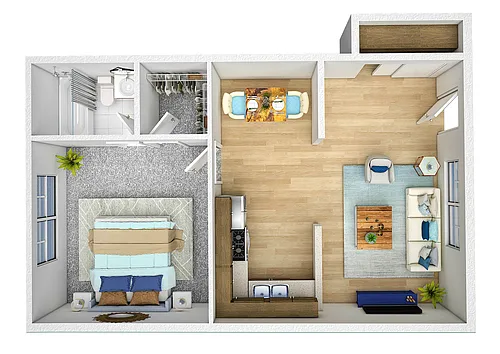Floor plan 1X1