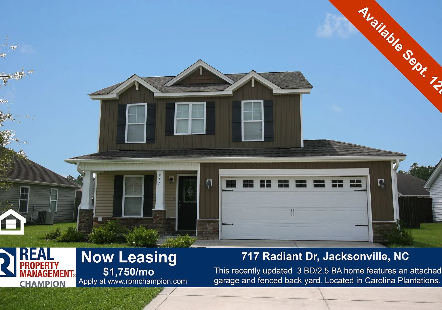 Charming 3 BD/2.5 BA Home with Attached Garage and Fenced Back Yard — Photo 1