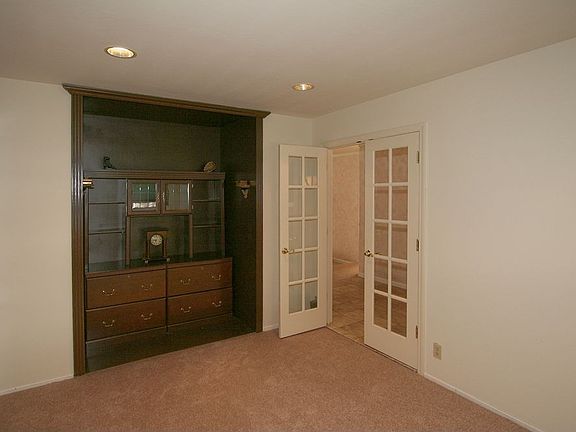 Office with built-in cabinets