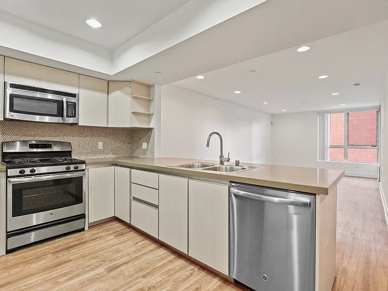 Kitchen with Stove, Microwave Oven, and Dishwasher