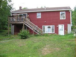 Rear of house with deck