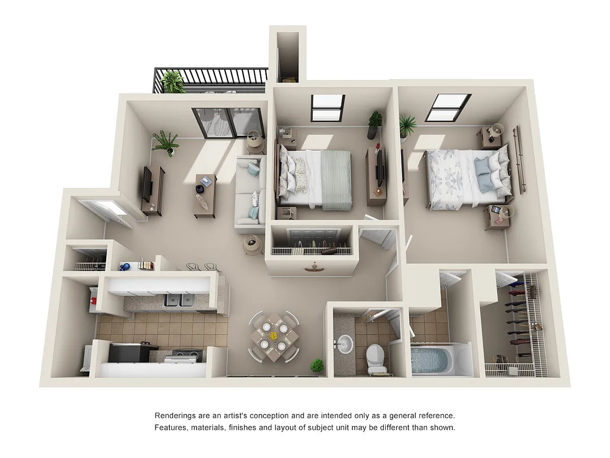 Floor plan 2 Bedrooms 1 Bath