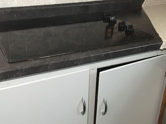 Glass top drop in stove