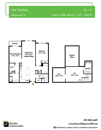 Floor plan $3.61/sq.ft. - 2A - Loft