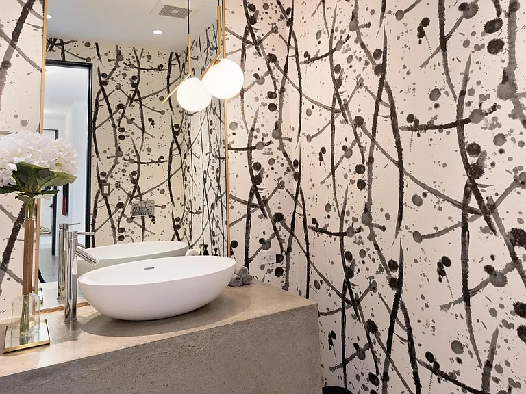 You can expect uber-chic and sparkling clean restrooms.