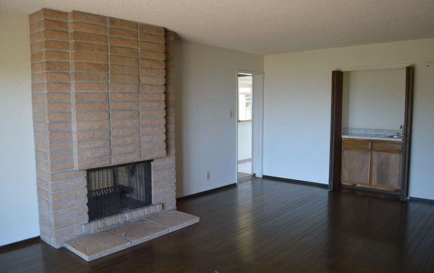 Family room with fireplace