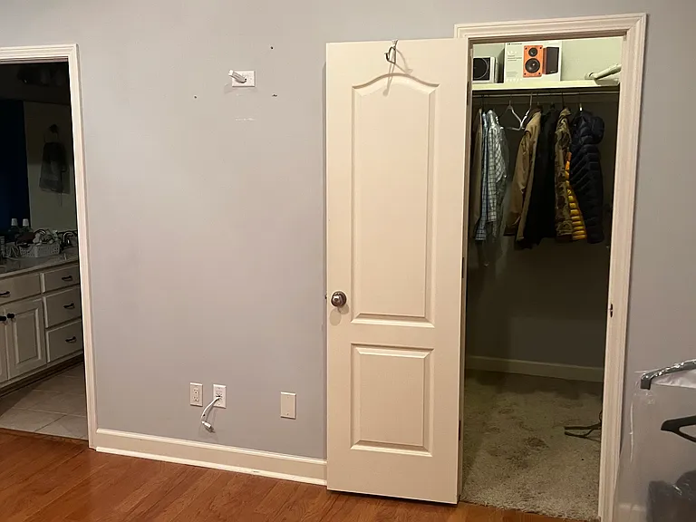 Master bedroom and second master closet.