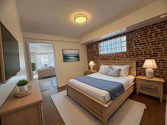 bedroom - can fit any size bed. Image virtually staged.