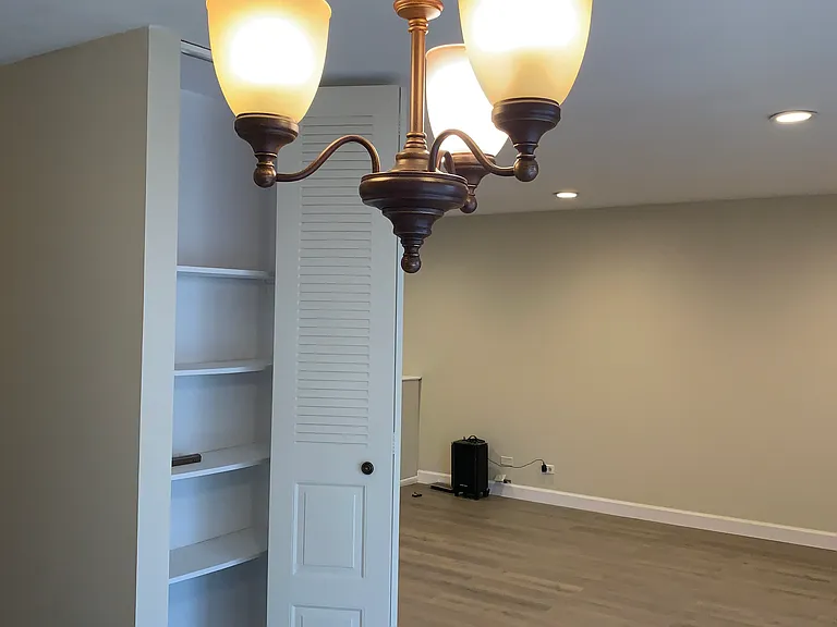Dining area closet w/ shelves