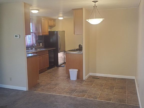 Photo from living area into kitchen
