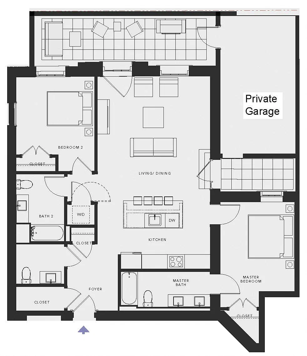 Floor plan 08 - floors 1 - 2b3b - E Side