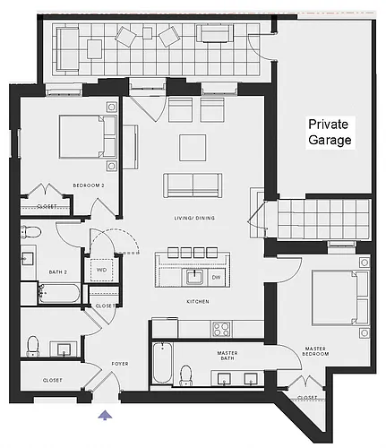 Floor plan 08 - floors 1 - 2b3b - E Side