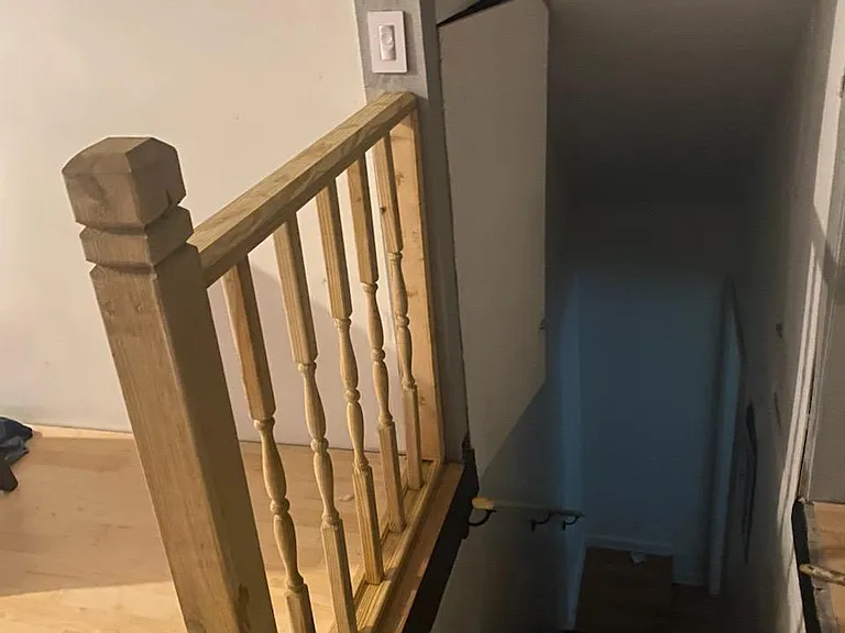 Stairs to finished out attic