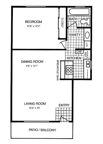Floor plan 1 Bedroom