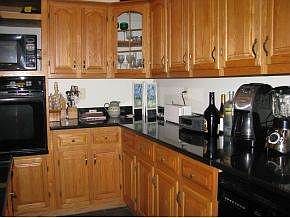 Kitchen with granite counters
