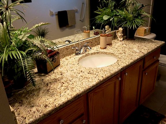 Hall bath new granite