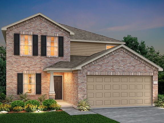 The Mesilla, a two-story home with 2-car garage, shown with Home Exterior O