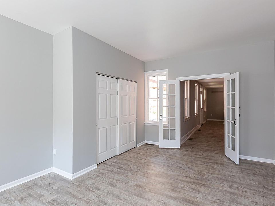 Bedroom and closet on left