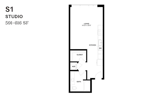 Floor plan Studio S1