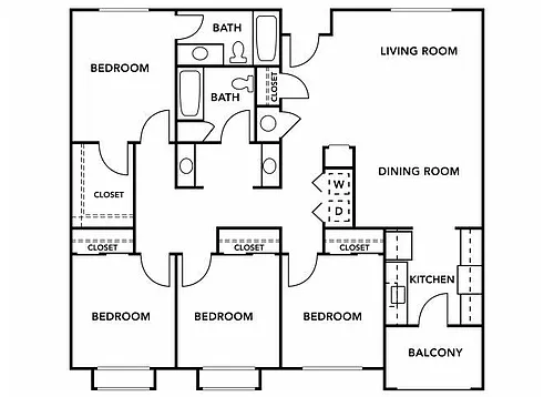 Floor plan Four Bedroom